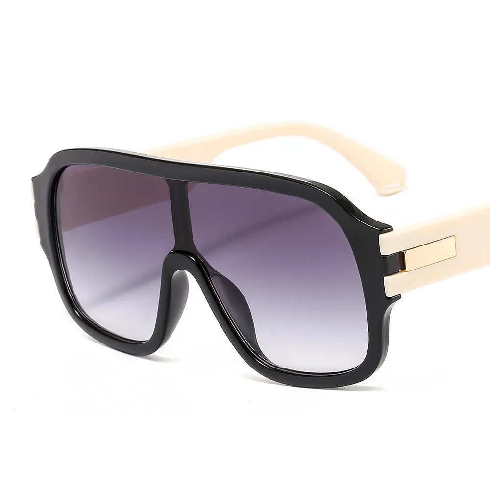 GWTNN OEM Oculos De Sol Women Men One Piece Big Frame UV400 Fashion Oversized Square Sunglasses