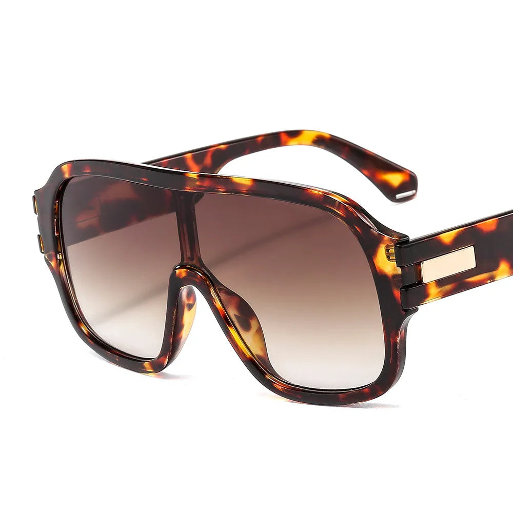 GWTNN OEM Oculos De Sol Women Men One Piece Big Frame UV400 Fashion Oversized Square Sunglasses