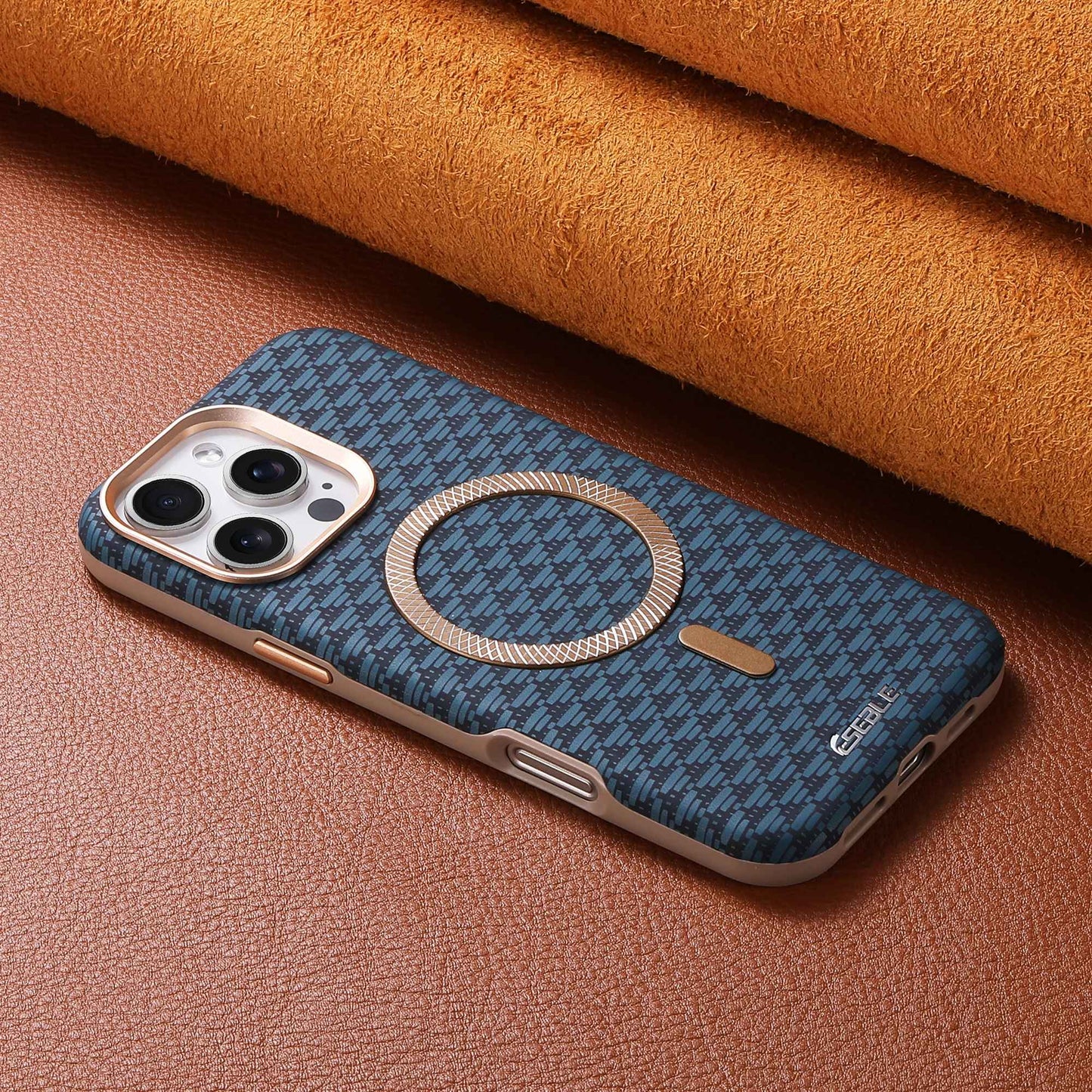 Luxury Leather Carbon Fiber Texture Phone Case For iPhone