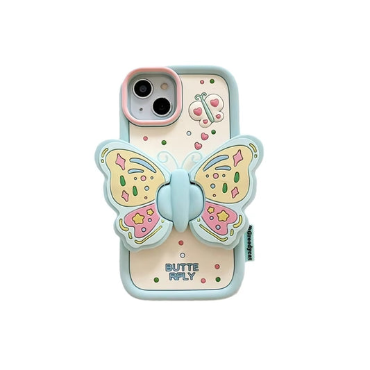 Kawaii 3D Butterfly Cartoon Soft Silicone Case for iPhone – Cute Durable Cover
