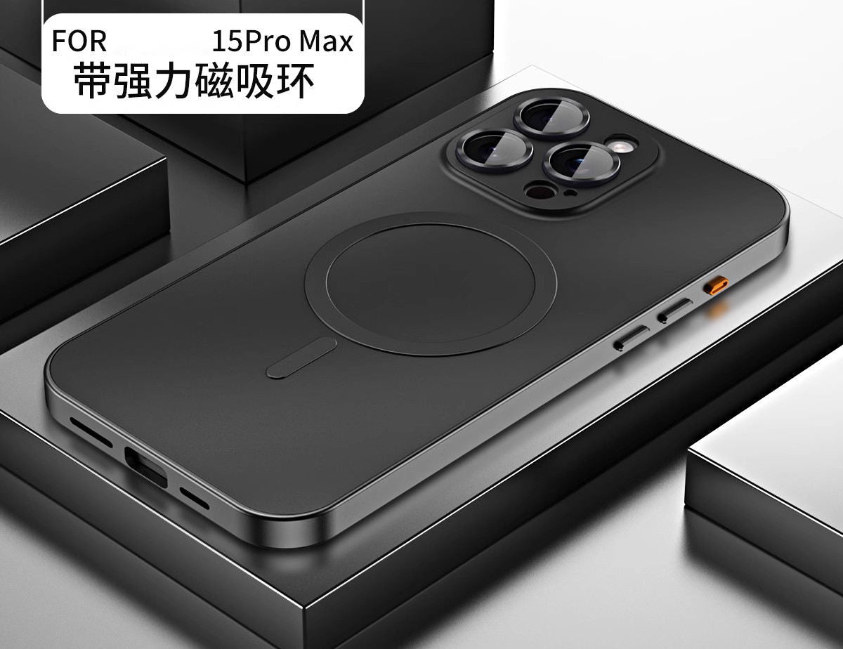Desert Titanium iPhone 16 &13 Pro Max Case – Metal Shockproof Cover with Magnetic Charging