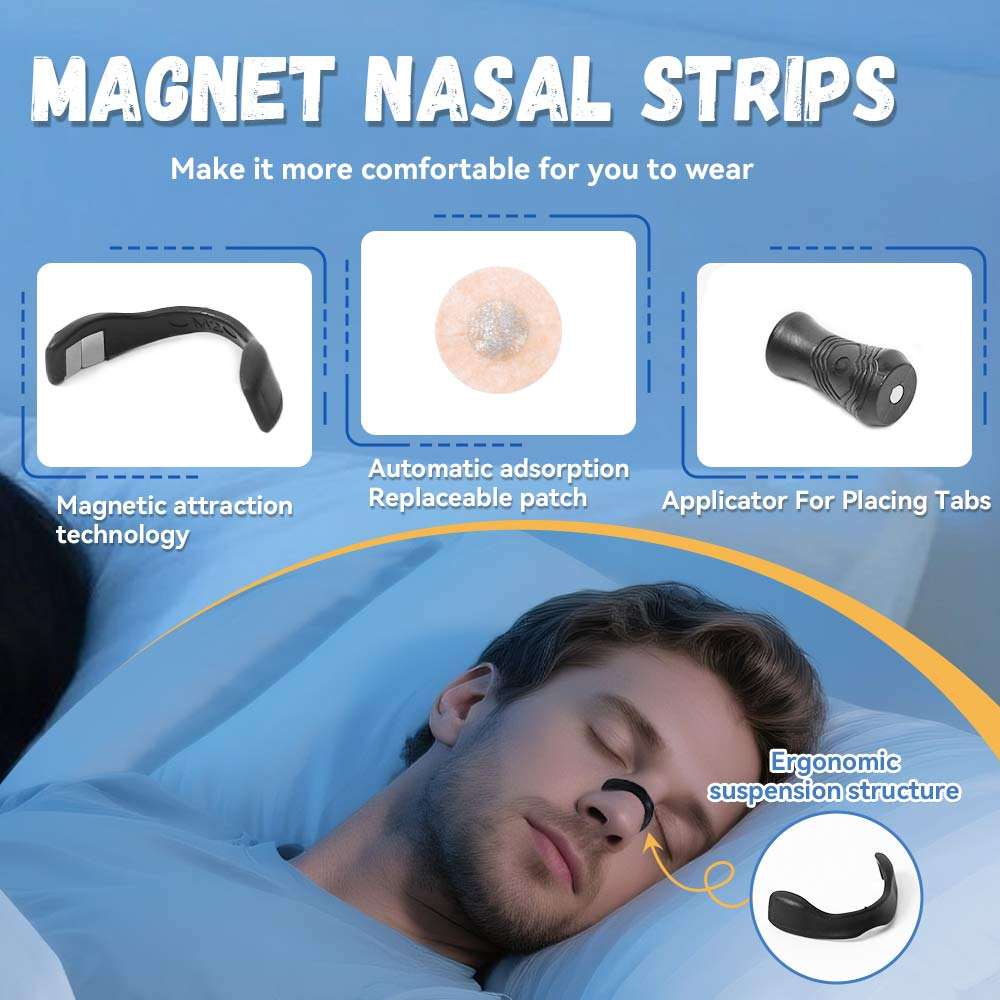 BLD Nasal Dilator Strips – Magnetic Sleep Aid for Better Breathing & Comfortable Nose Opening