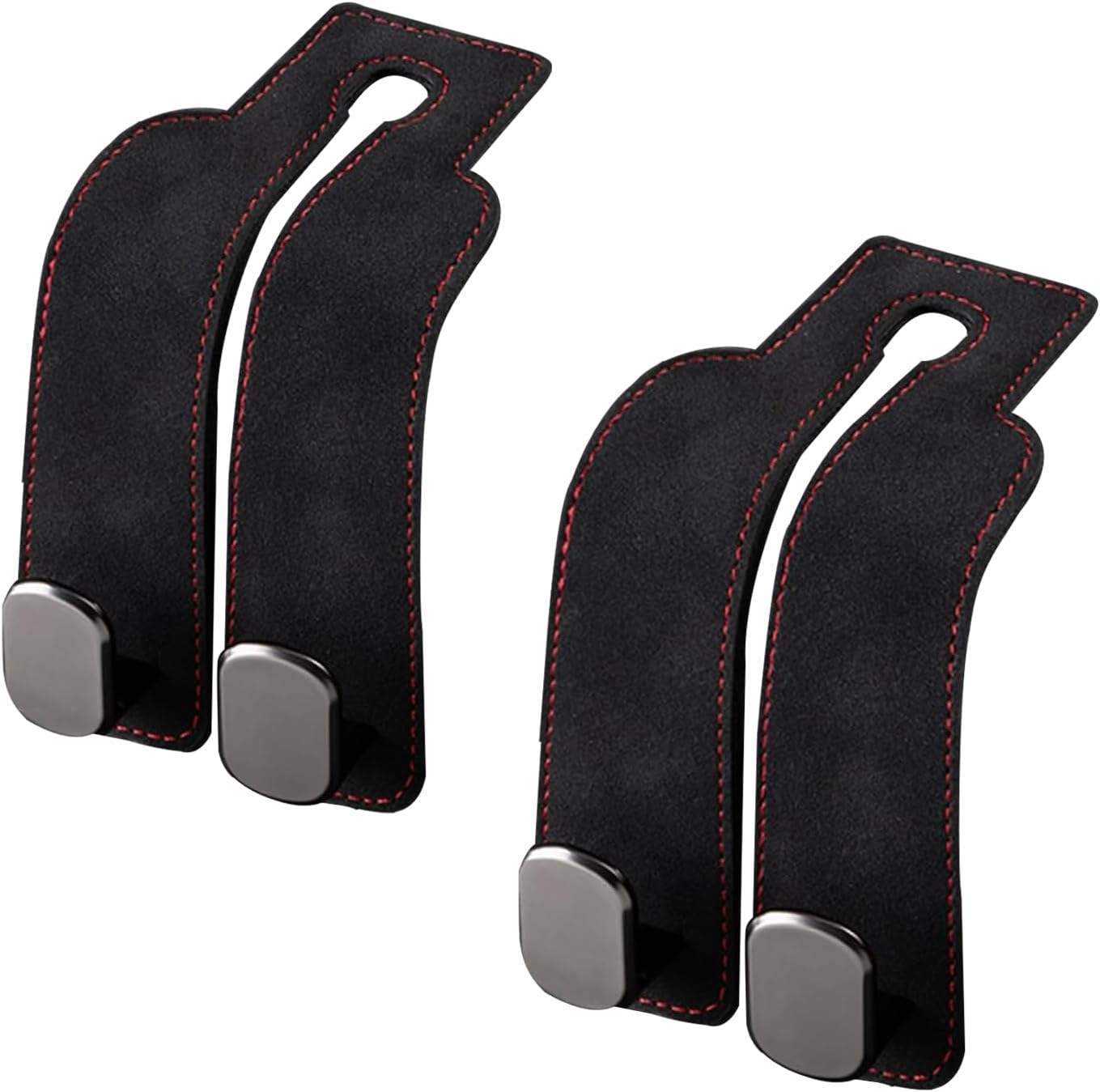 Car Seat Back Double Headrest Hook – Universal Car Organizer Hanger for Bags, Groceries & Accessories