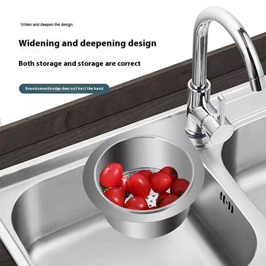 Stainless Steel Swan Drain Basket for Kitchen Sink – Fruit & Vegetable Washing Rack