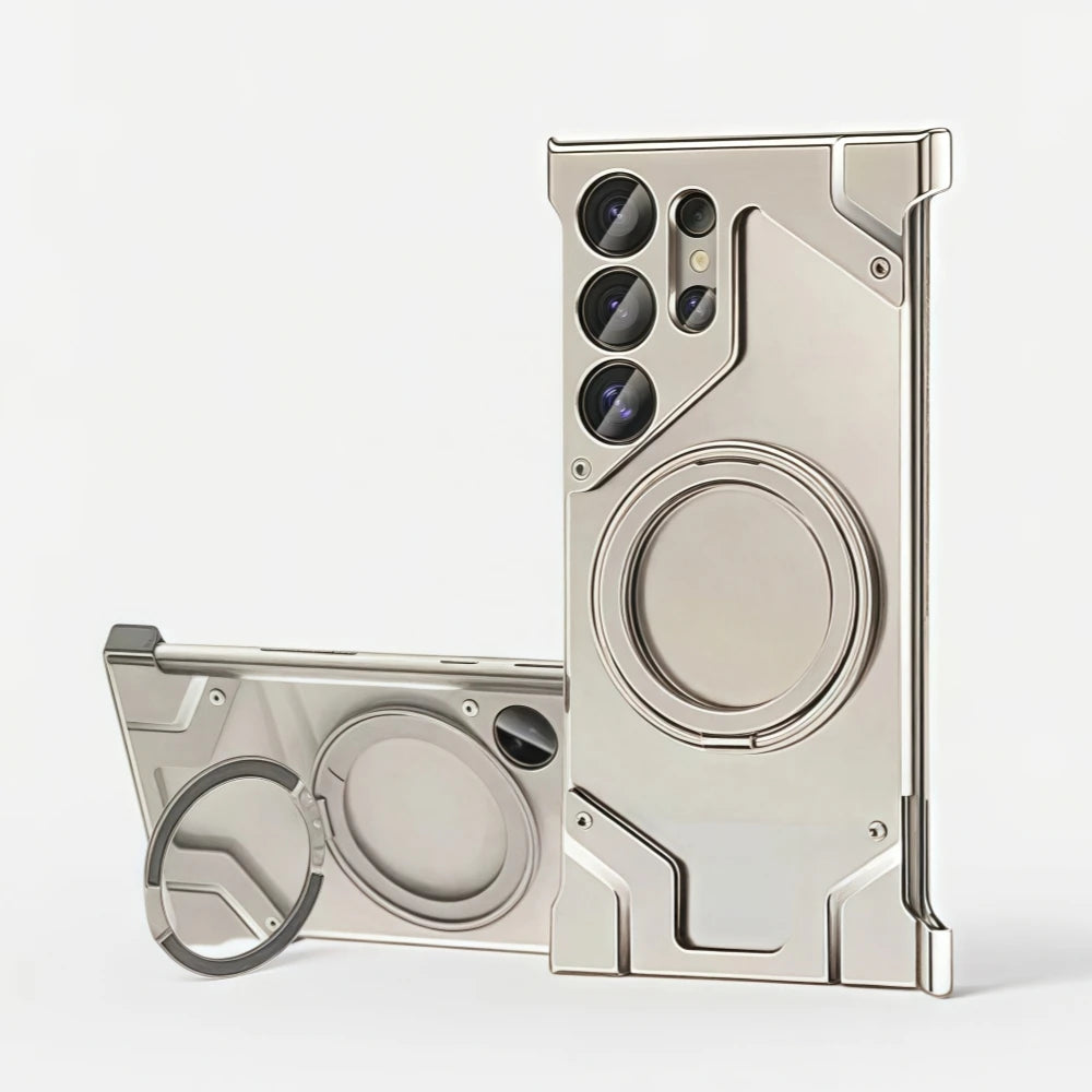 Luxury Metal Samsung Case with Rotating Magnetic Stand – Luxury.com.bd