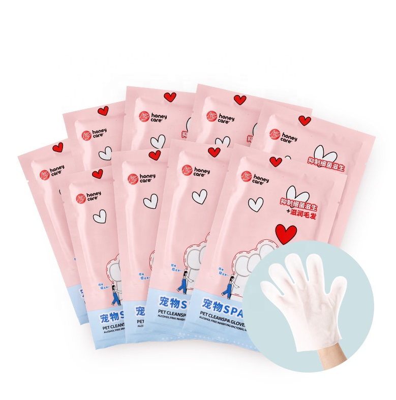 OEM Disposable Pet Bath Gloves for Dogs & Cats – SPA Cleaning & Grooming Gloves (5 Pcs Combo Offer)