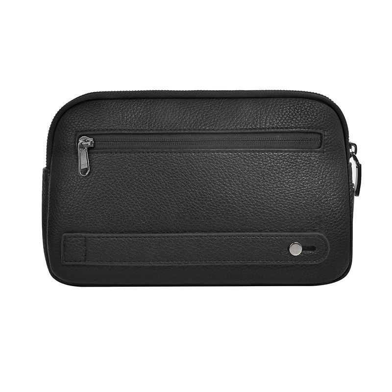 WiWU Men's Business Handbag with Fingerprint Lock – Waterproof PU Leather Anti-Theft Clutch Bag