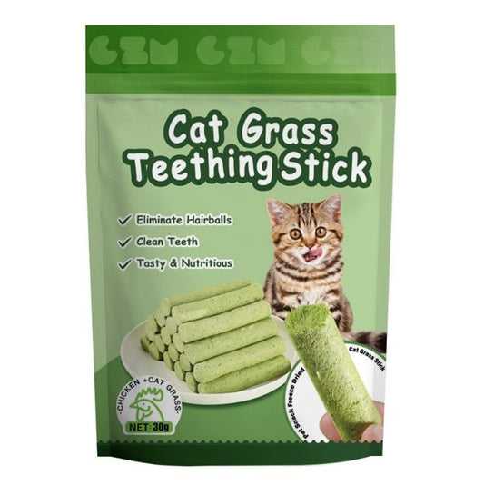 Natural Hairball Control Cat Treat – Cat Grass Stick with Gentle Formula
