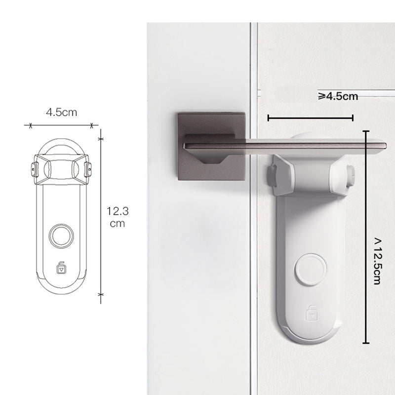 New Little Chicks Child Safety Door Handle Lock – Easy Install Baby Proof Lever Lock