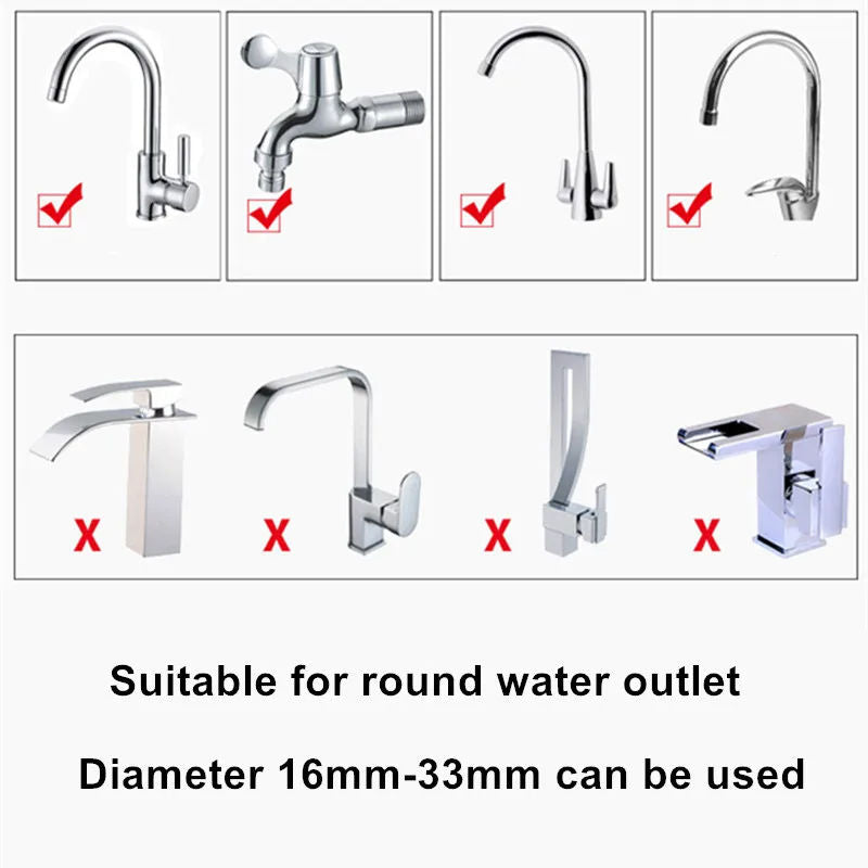 Universal Tap Water Filter Nozzle – 6-Layer Purifier Aerator with Medical Stone & Activated Charcoal