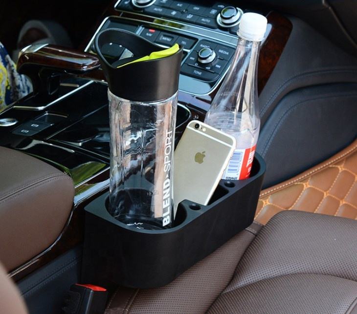 Universal Car Seat Gap Filler Cup Holder Drink Bottle & Phone Organizer Stand