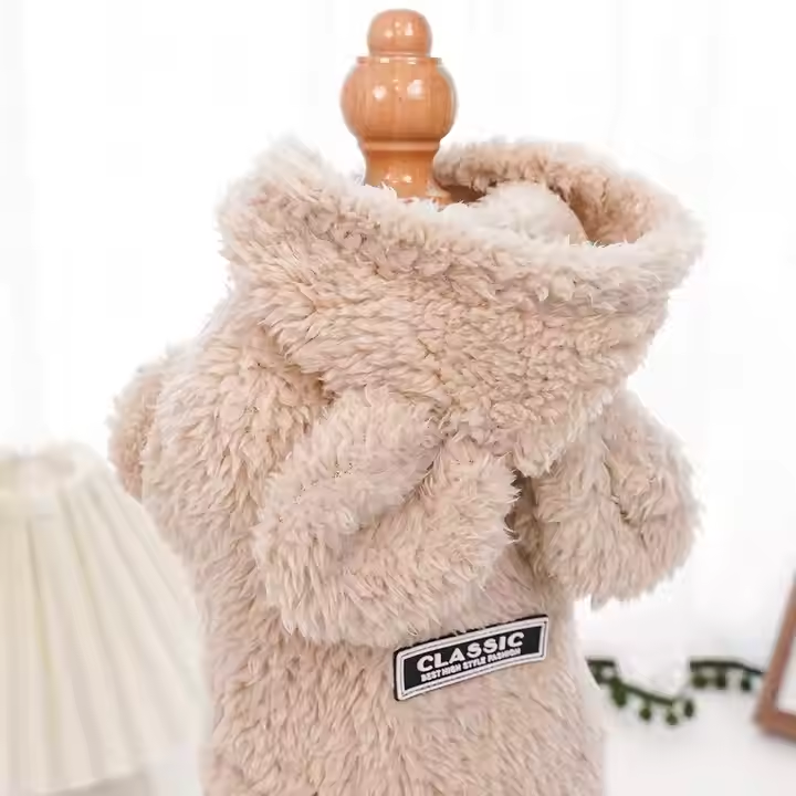 New Rabbit Ears Pet Hoodie – Soft Cotton Wool Outfit for Cats & Dogs, Perfect for Winter and Spring
