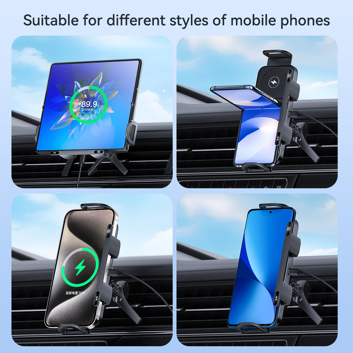 Universal Folding Screen Phone Holder – Adjustable Stand for All Mobile Phone Models