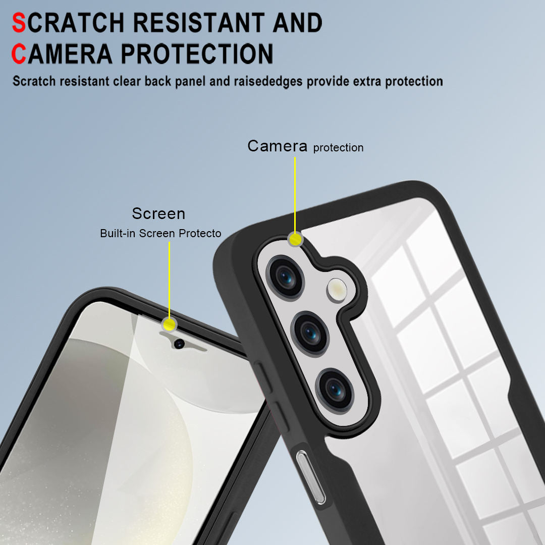 360° Full Protection Front & Back Phone Case for Samsung – Shockproof Transparent Cover