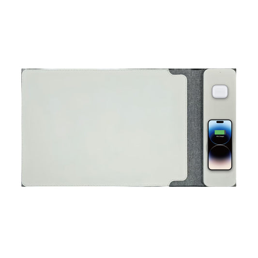 PU Leather Laptop Sleeve with Built-in Mouse Pad & Wireless Charger