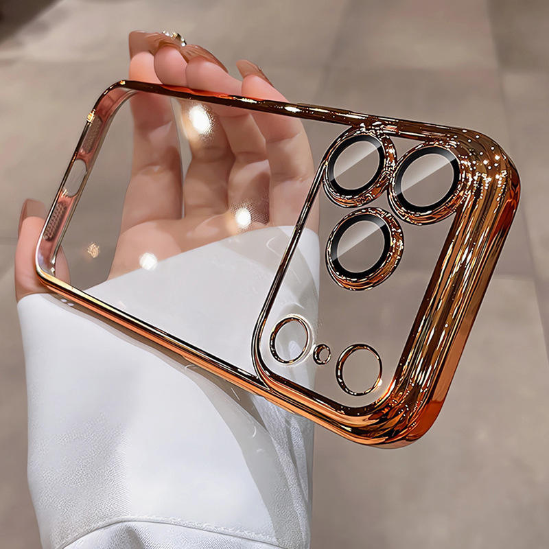 Crystal Clear Electroplated Ultra-Slim Case for iPhone 13 -17Pro Max