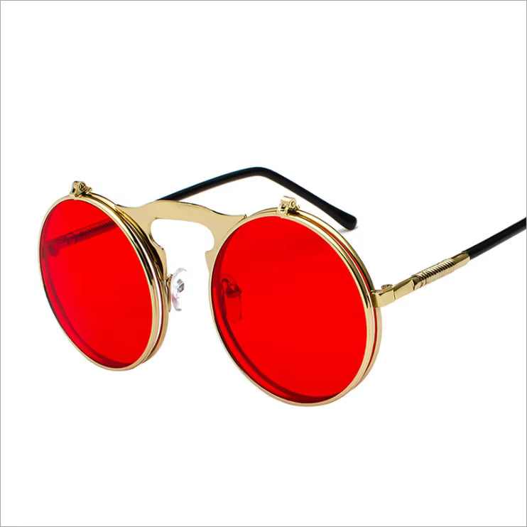 Steampunk Metal Circle Sunglasses for Men & Women