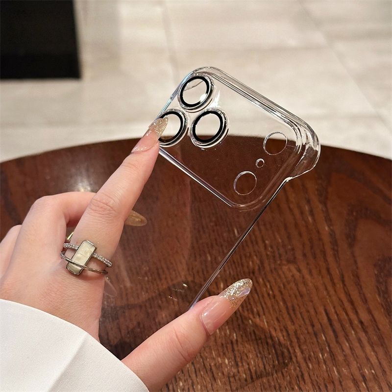 Factory Super Slim Crystal Clear Electroplating Frameless PC Phone Case for iPhone