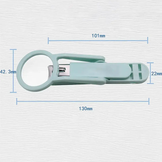 Elderly Nail Clipper with Magnifying Glass – Practical Stainless Steel Anti-Splash Trimmer