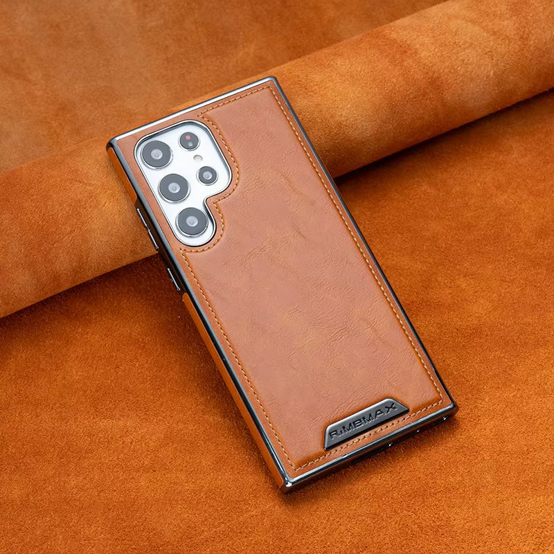 Magnetic PU Leather Phone Case for Samsung – Strong Magnetic Business Protective Cover