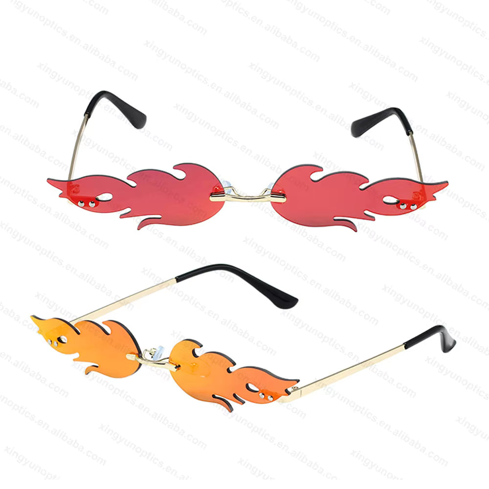 Fire Sunglasses Funny Party Glasses