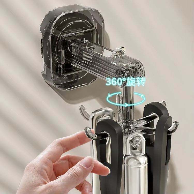 Non-Perforated Kitchen Storage Hook – 360° Rotating Suction Cup Wall Hanger for Utensils & Tools