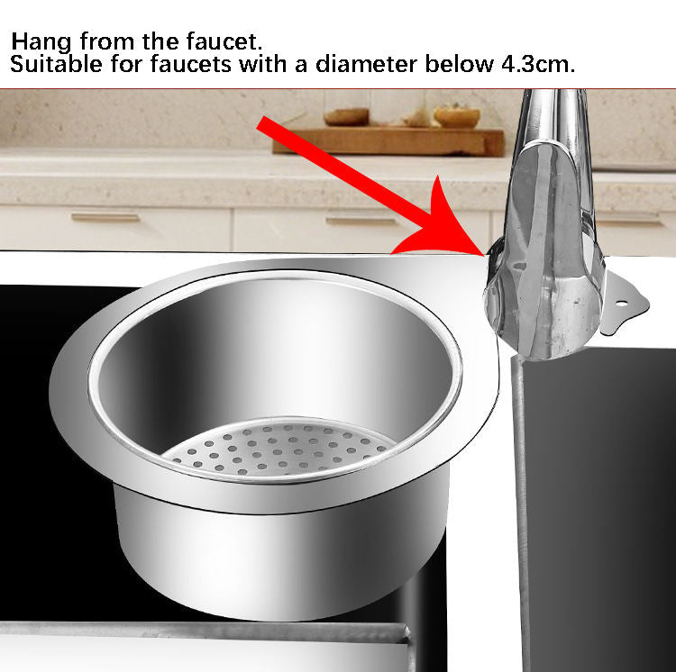 Stainless Steel Swan Drain Basket for Kitchen Sink – Fruit & Vegetable Washing Rack