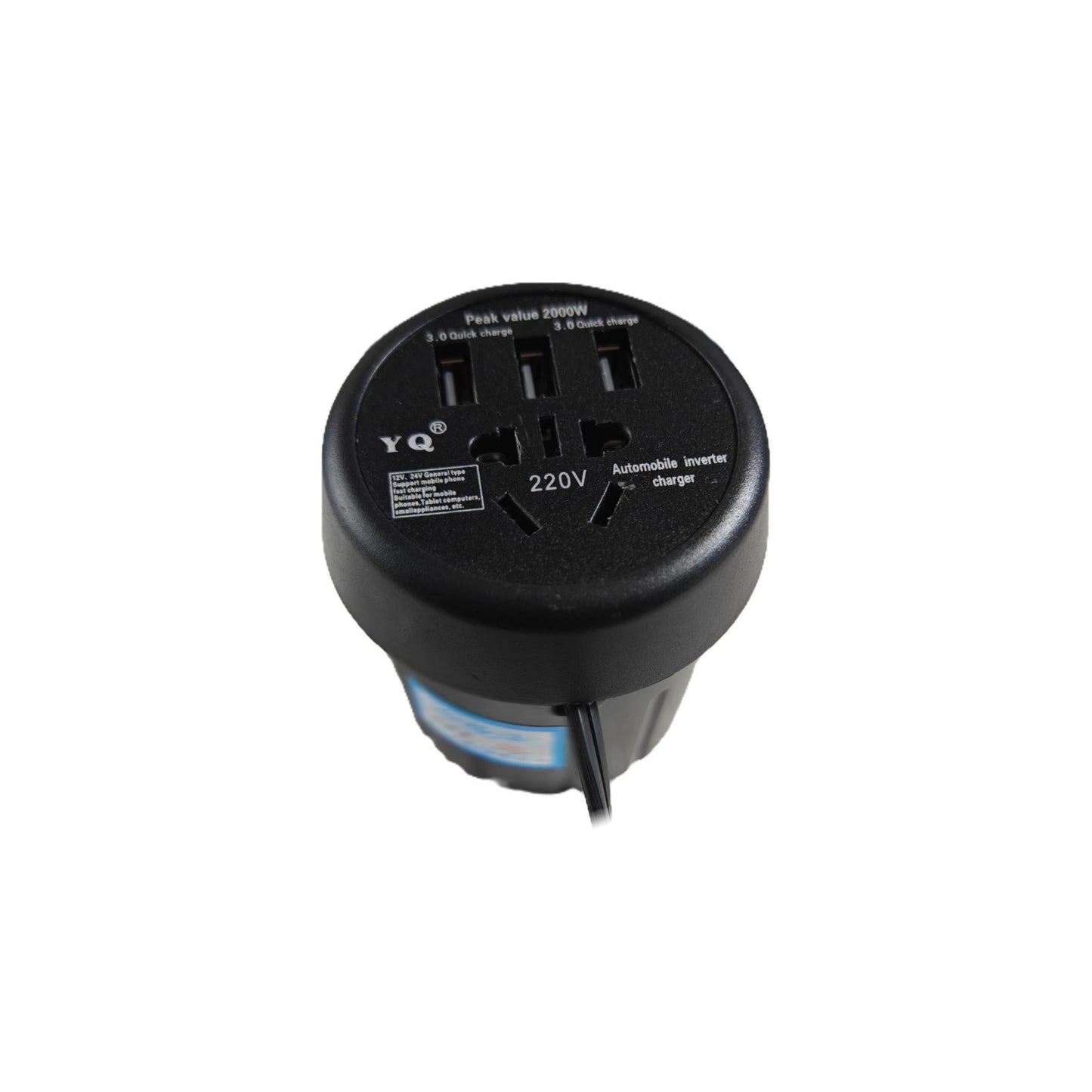 DC 200W Auto Identify Car Power Inverter Converter 12V/24V to 110V/220V Pure Sine Wave Output 50Hz