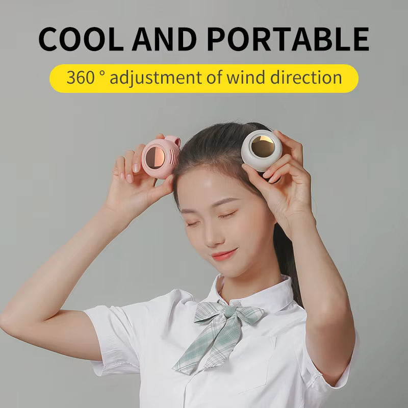 Portable Mini Clip Fan 360° Rotatable Cute Pocket Fan for Outdoor & Travel