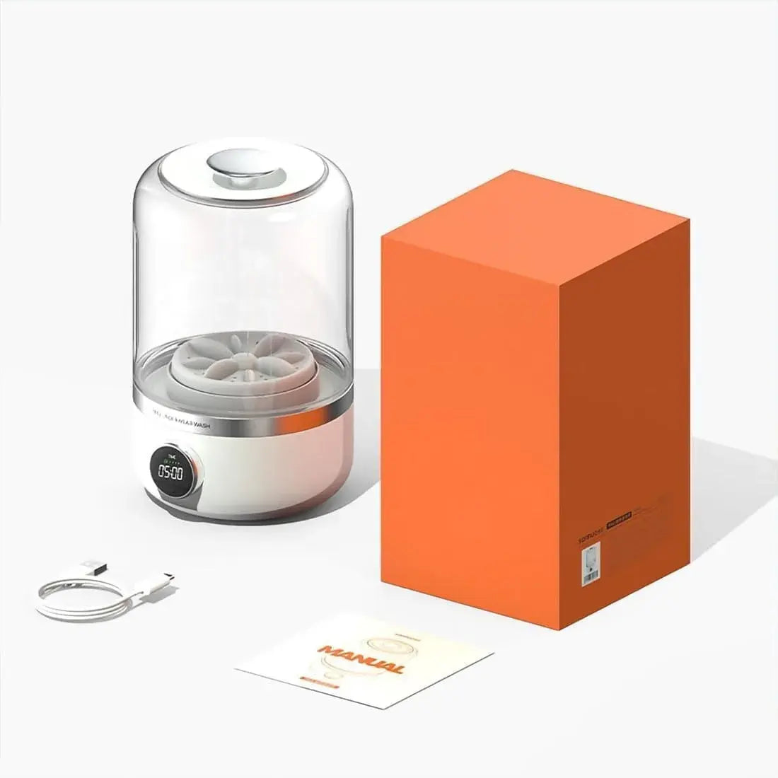 Portable Mini Washing Machine – 1L Capacity, USB Rechargeable, 4000mAh Battery, Wireless, Automatic, Compact Design for Baby Clothes