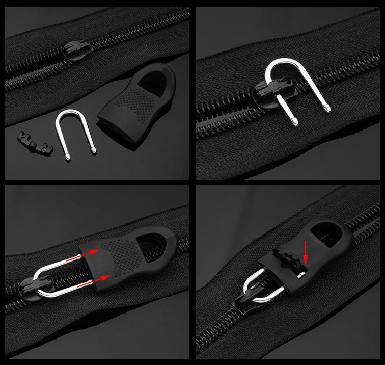 Removable Zipper Pullers – 5pcs Metal & Rubber Detachable Slider Combo