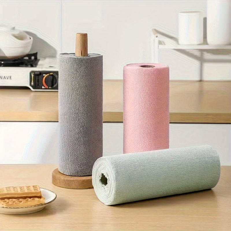 Washable Reusable Microfiber Towel Roll – 25×25cm Tear-Away Cleaning Cloth for Home & Car