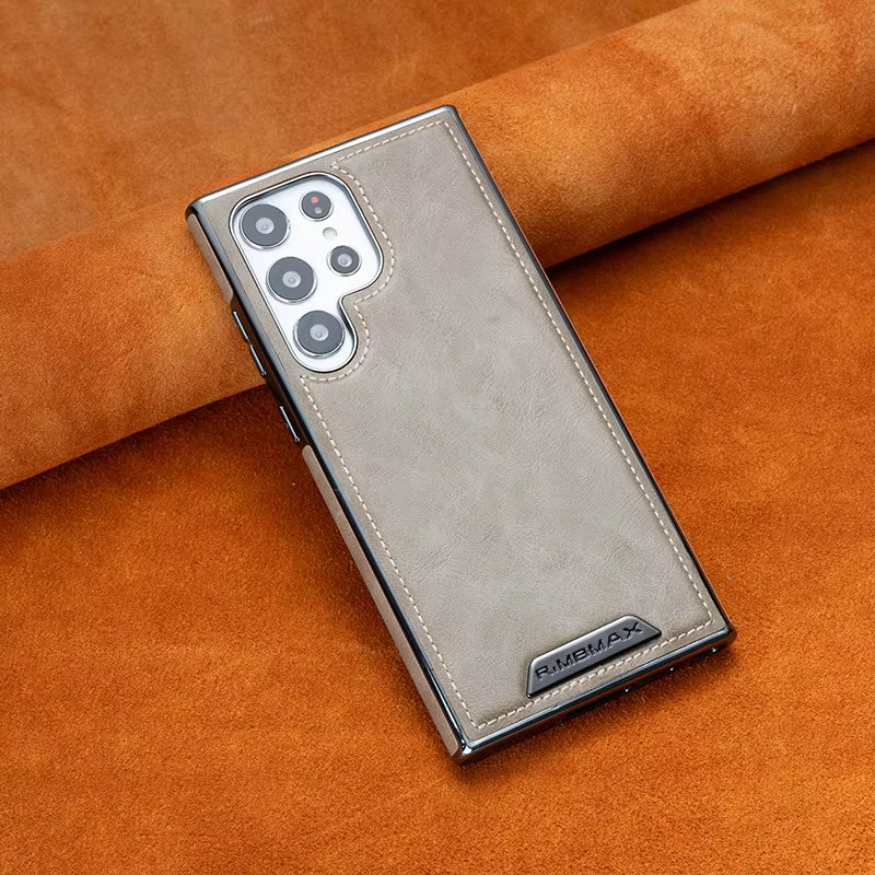 Magnetic PU Leather Phone Case for Samsung – Strong Magnetic Business Protective Cover