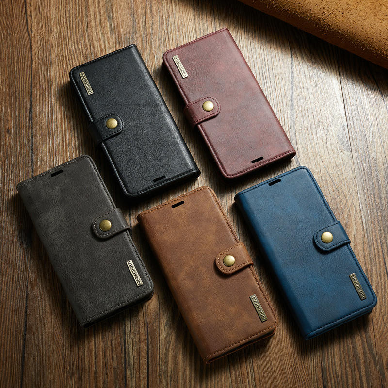 European & American Flip Wallet Case for Samsung – Split Card Holder Leather Cover
