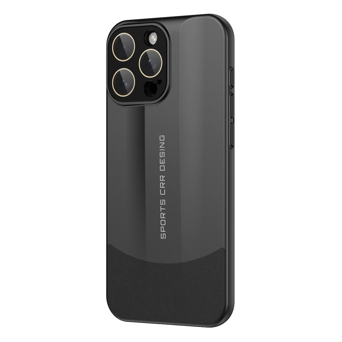 Frosted Transparent Hard PC iPhone Case with PU Leather Bumper & Camera Lens Protector – Fits iPhone 12 to iPhone 16