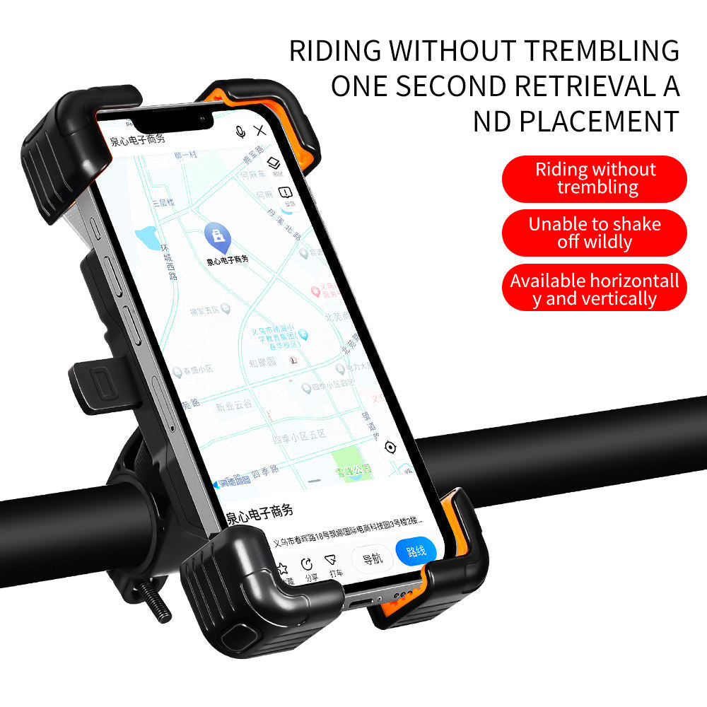 Universal 360 Degree Bike Phone Mount – Quick Release Holder for Motorcycles & Bicycles