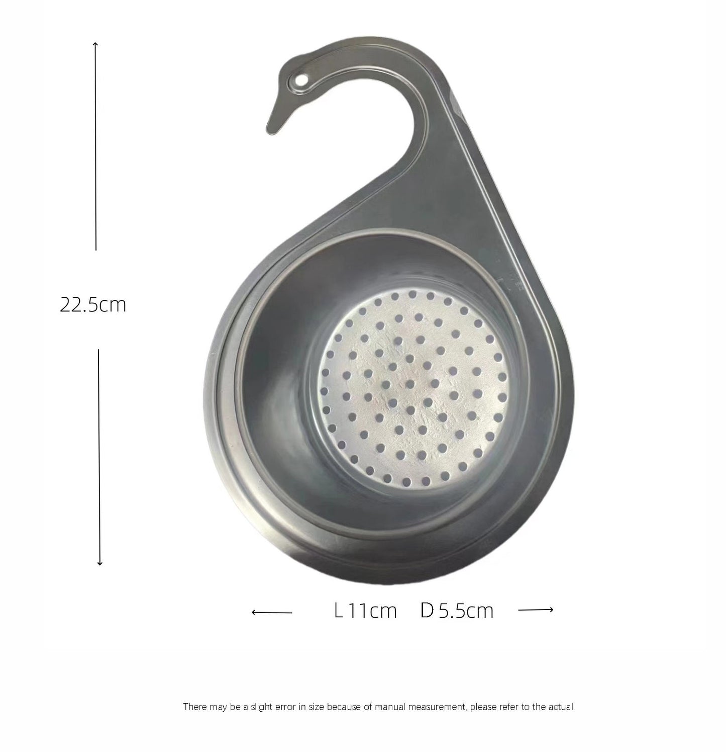 Stainless Steel Swan Drain Basket for Kitchen Sink – Fruit & Vegetable Washing Rack