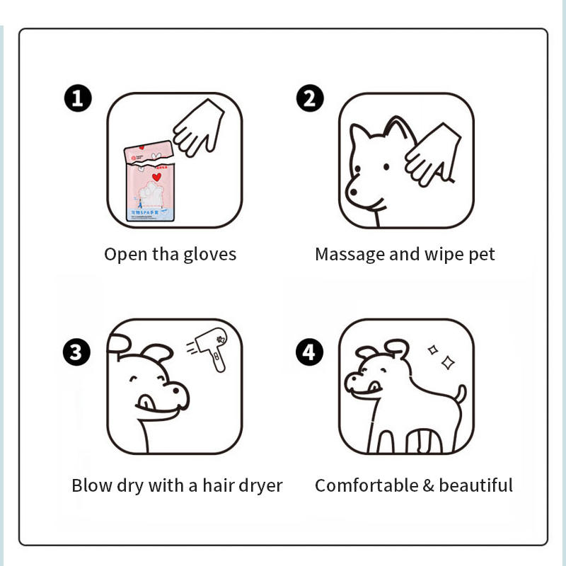 OEM Disposable Pet Bath Gloves for Dogs & Cats – SPA Cleaning & Grooming Gloves (5 Pcs Combo Offer)