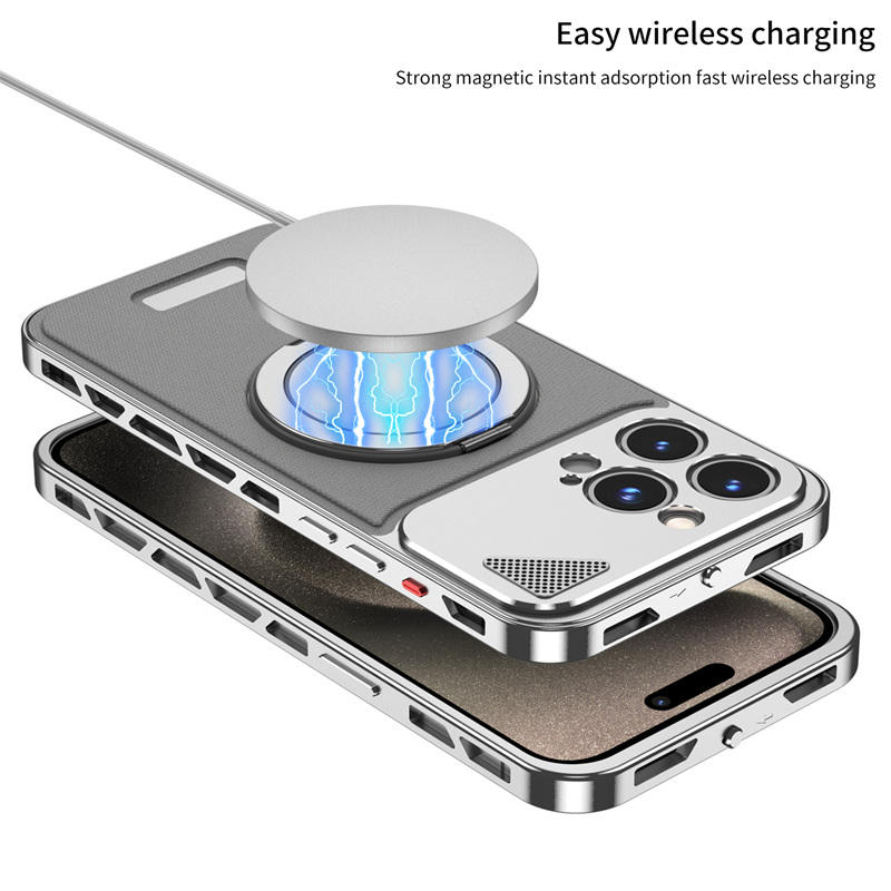 Magnetic Metal Bumper 360° Rotating Stand Case for iPhone – Shockproof Elastic Snap Protective Cover
