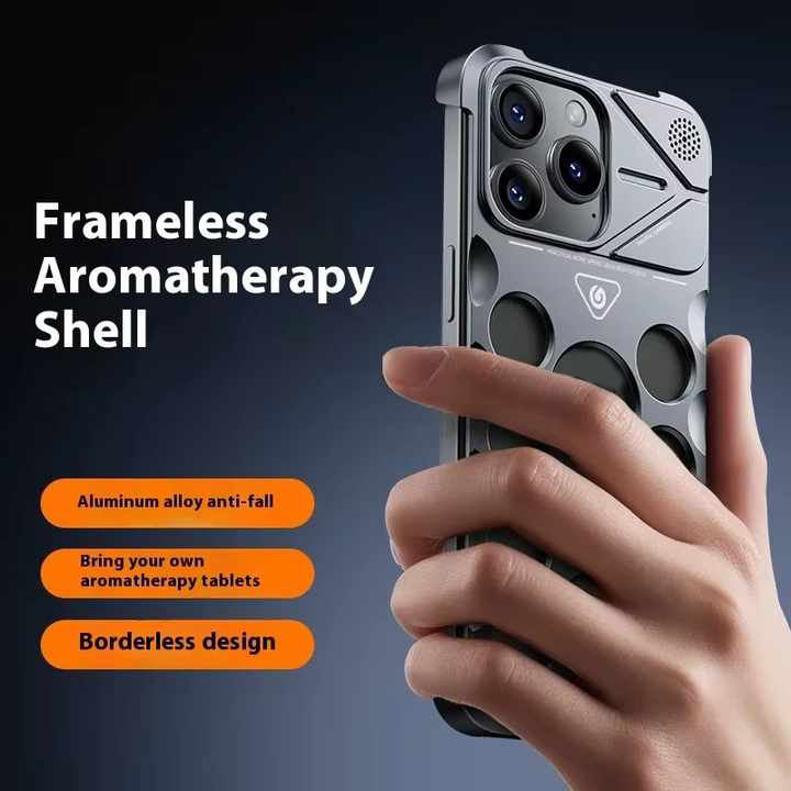 Aluminum Alloy Fragrance iPhone Case – Heat Dissipation, Anti-Scratch, Frameless Cover for iPhone