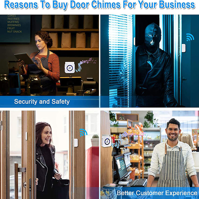 Daytech Wireless Portable Burglar Alarm – Magnetic Door & Window Security Sensor