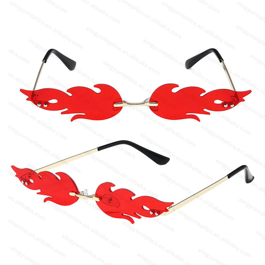 Fire Sunglasses Funny Party Glasses