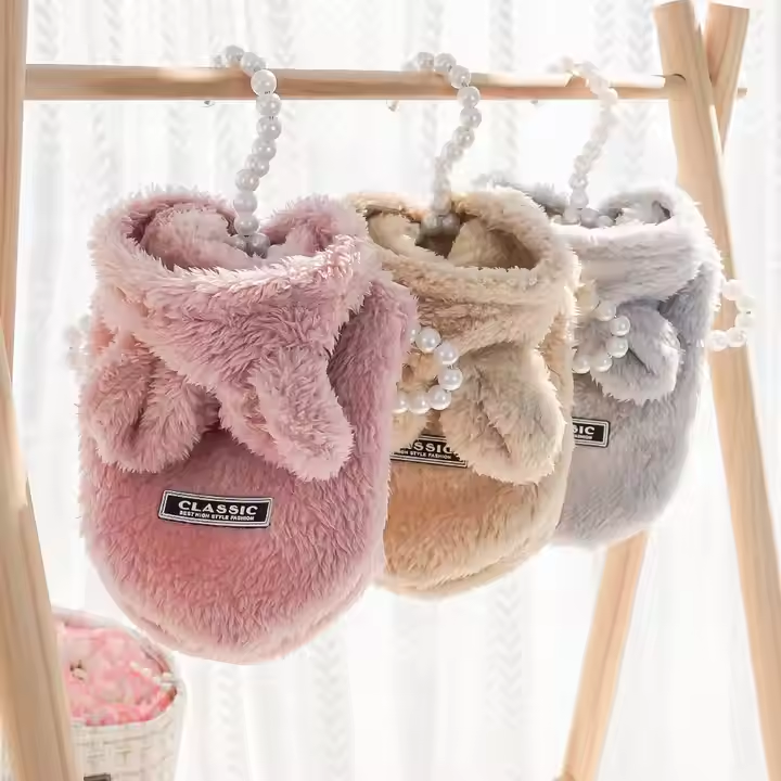 New Rabbit Ears Pet Hoodie – Soft Cotton Wool Outfit for Cats & Dogs, Perfect for Winter and Spring