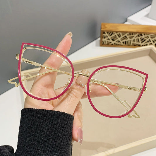 Trendy Metal Cat Eye Sunglasses – Women’s Photochromic Computer Eyewear