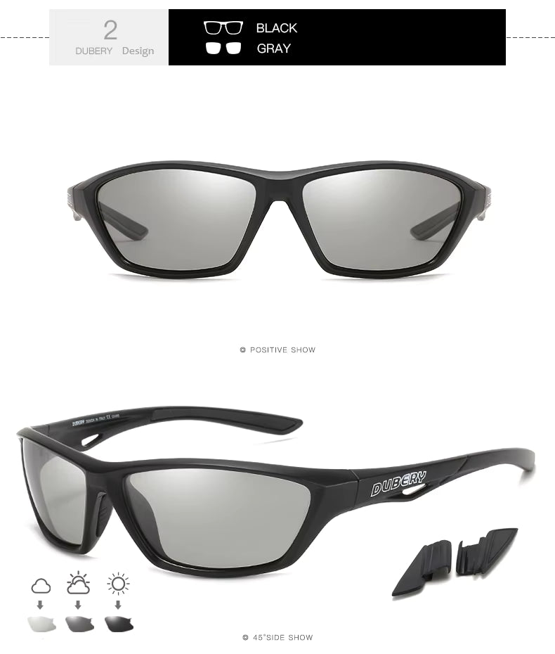 Dubery Polarized Sport Sunglasses – Outdoor Hiking Shades for Men