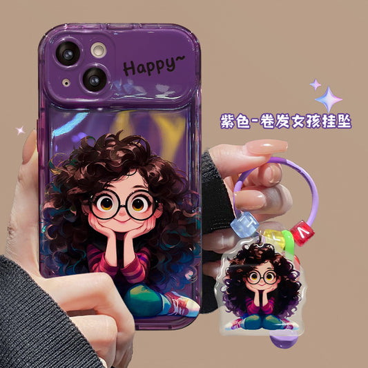 Curly Hair Girl TPU Case