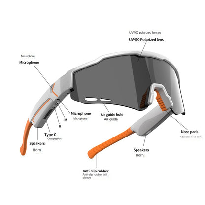 Smart Bluetooth Cycling Sunglasses – Music & Call Polarized Sports Glasses