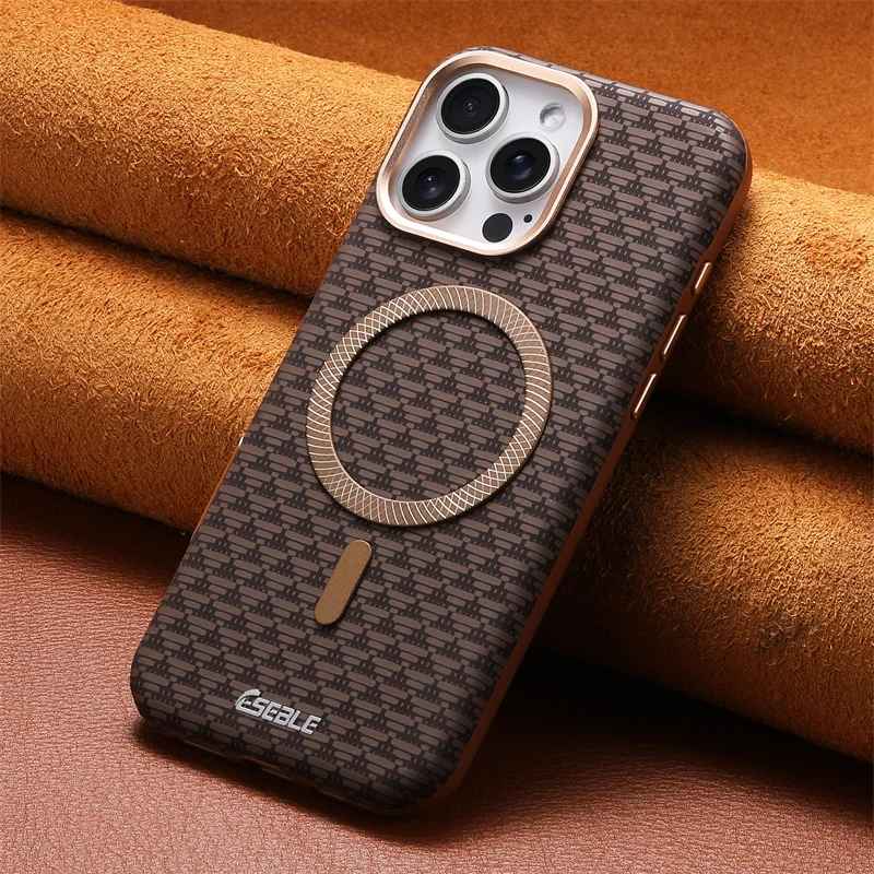 Luxury Leather Carbon Fiber Texture Phone Case For iPhone