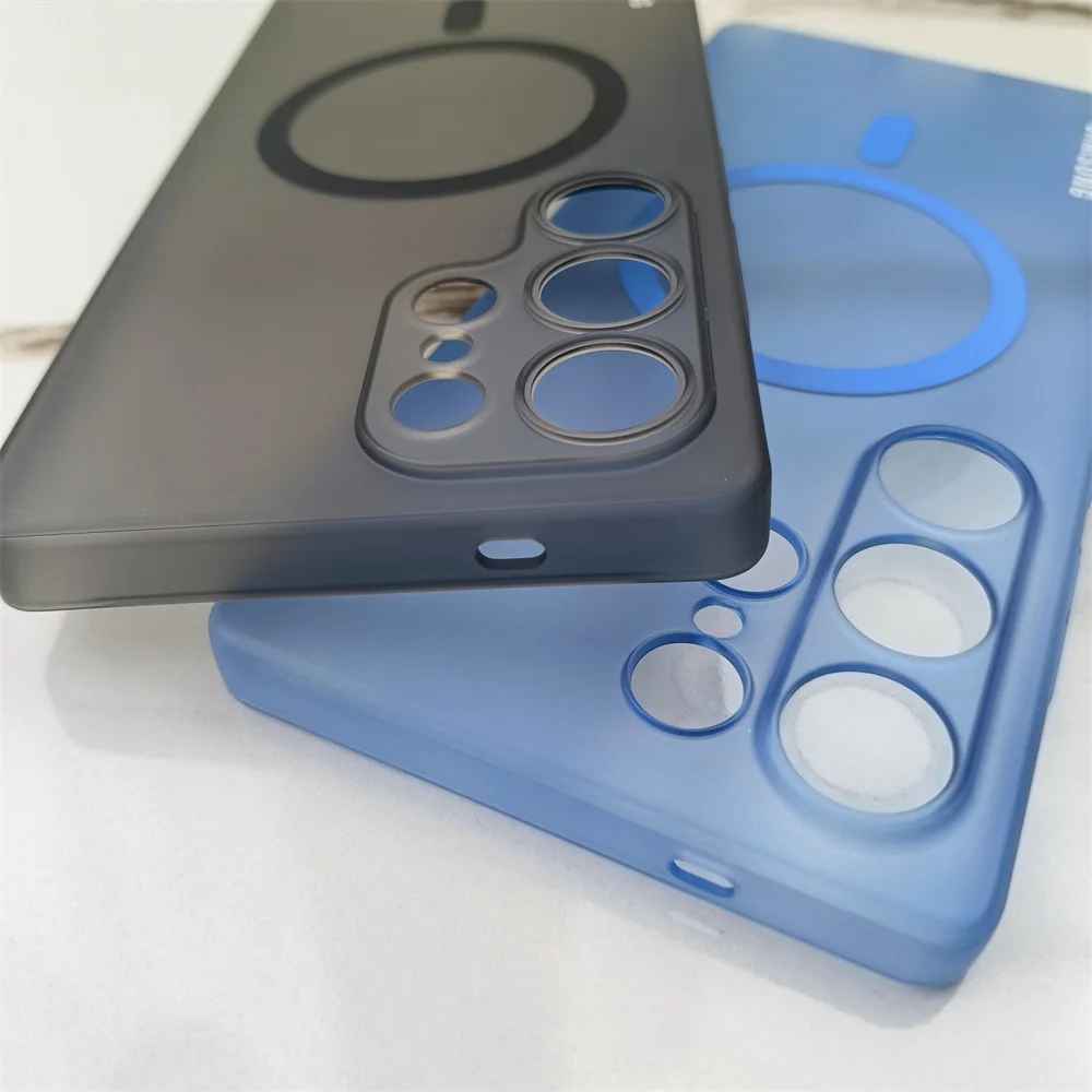 Slim Ice Mist Transparent Magnetic Back Cover For Galaxy