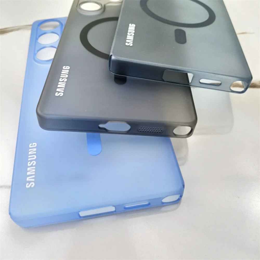 Slim Ice Mist Transparent Magnetic Back Cover For Galaxy